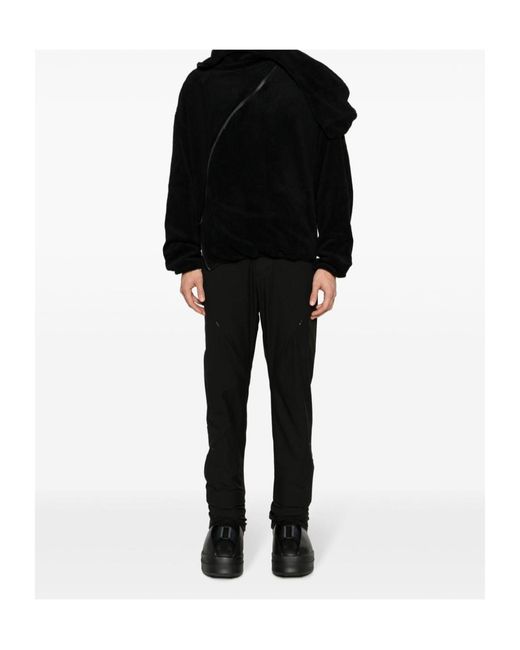 Post Archive Faction PAF Black High-Waist Tapered-Leg Trousers for men