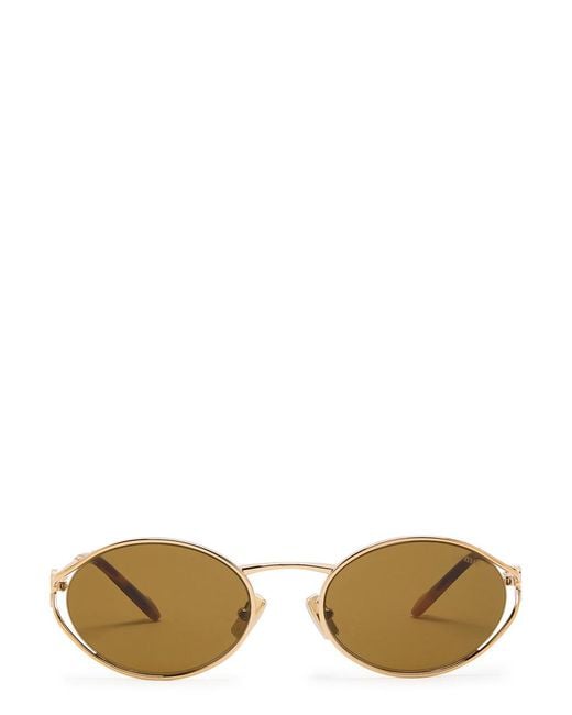Miu Miu Metallic Metal Sunglasses