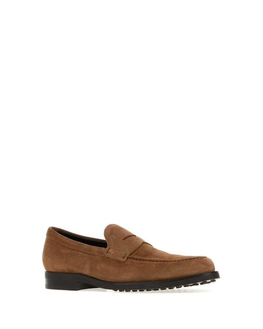 Tod's Brown Penny Rubber-Sole Loafers for men