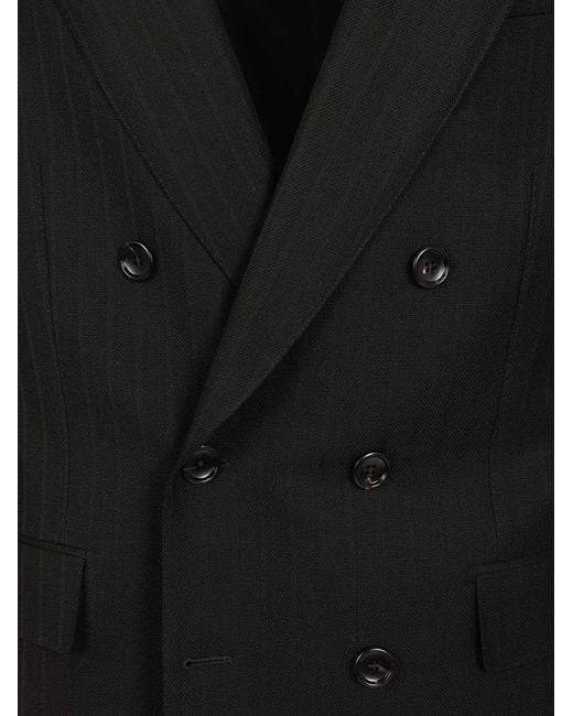 Tom Ford Black Satin Striped Blazer for men