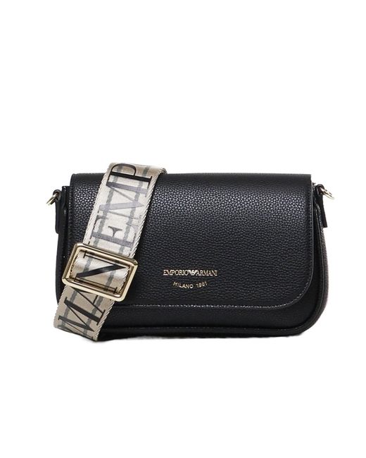 Emporio Armani Black Shoulder Bag With Logo