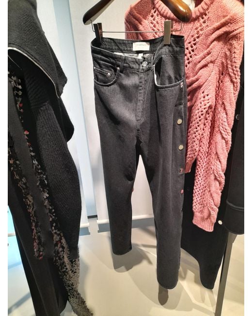 Sportmax Black Galante Button Detailed Jeans