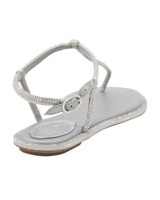 Rene Caovilla Metallic René Caovilla Diana Embellished Thong Sandals