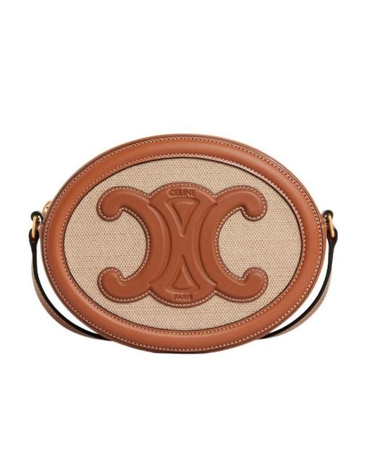 Céline Brown Oval Bag Cuir Triomphe