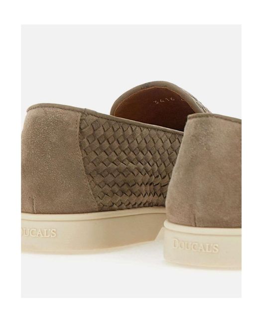 Doucal's Natural Interwoven Pattern Casual Shoes for men