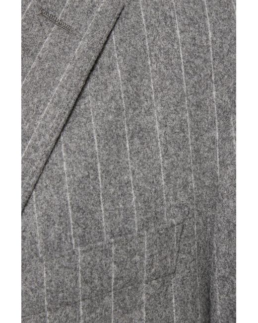 Boss Gray Boss Striped Slim-Fit Blazer for men