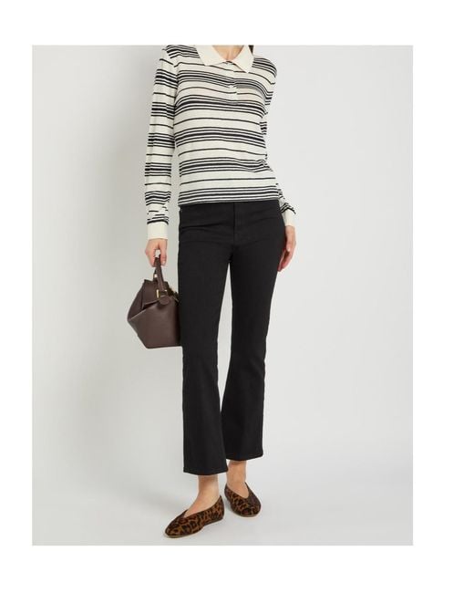 FRAME Black The Reboot Crop Boot-Leg Jeans