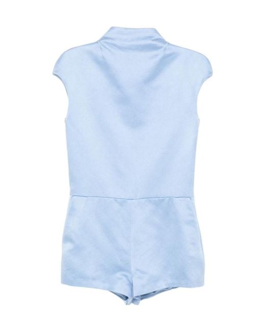 Tom Ford Blue High-Neck Jumpsuit