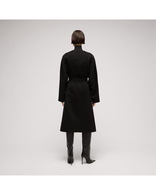 Gucci Black Long Coat With Gg Inside