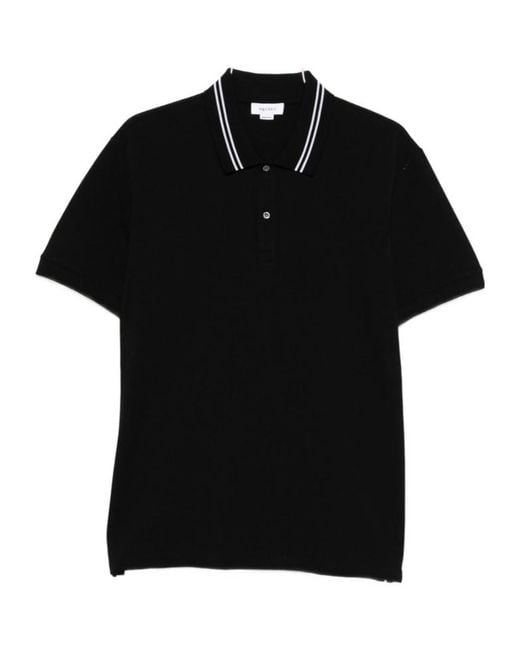 McQueen Black Logo Collar Short Sleeved Polo Shirt for men