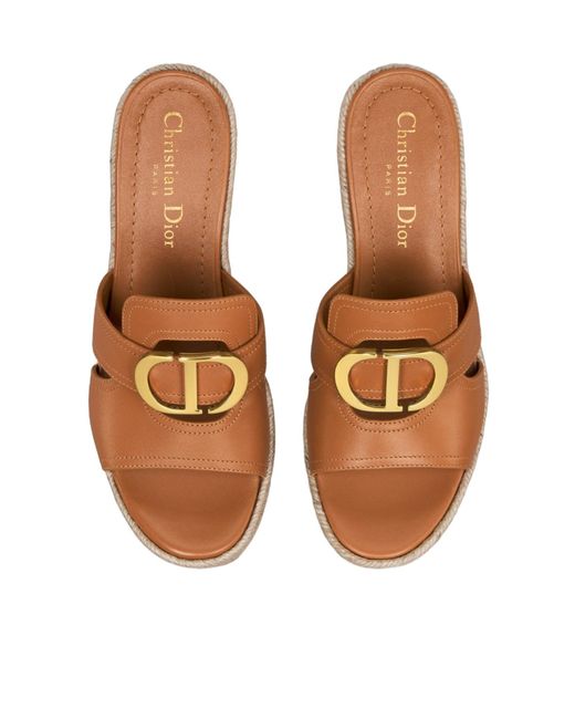 【これからの季節に♪】Dior 30 Montaigne ウェッジスライド 30 Montaigne Wedge Slide Black Calfskin | DIOR