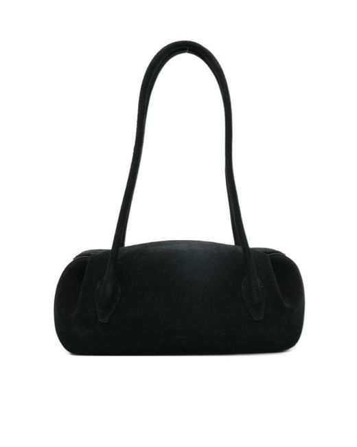 Yuzefi Black Top Double Handle Handbag