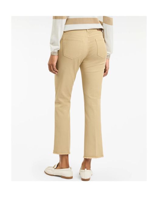 Fay Natural Logo Patch 5-Pocket Trousers