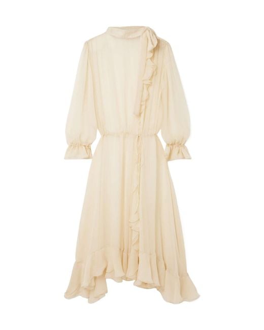 Sharon Wauchob Natural Ruffled Dress