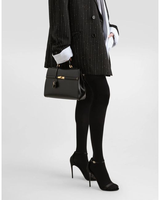 Dolce & Gabbana Black Marlene Foldover Top Handbag