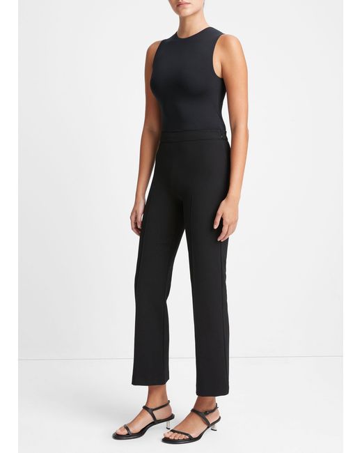 Vince Black Mid-Rise Flared Trousers