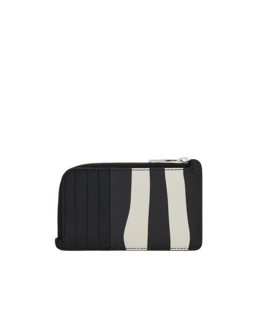 Ferragamo White Zipper Card Holder