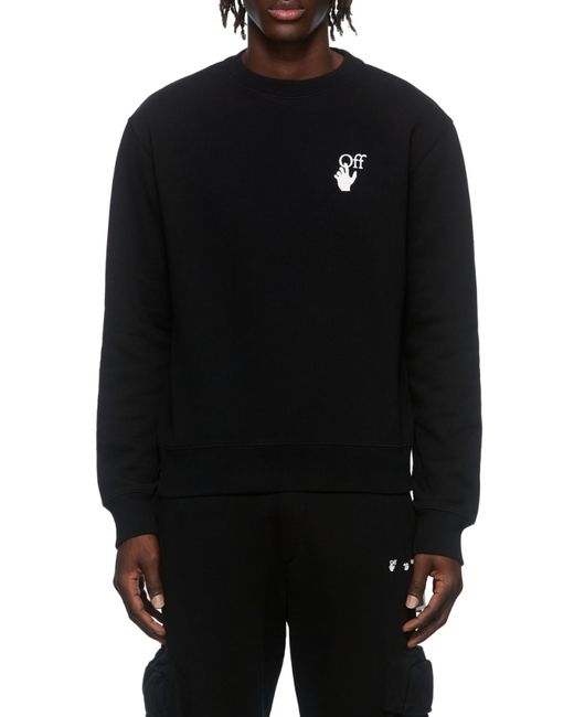 Off-White c/o Virgil Abloh Black Caravaggio Printed Sweatshirt for men