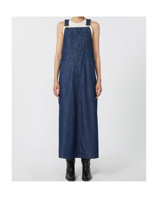 Weekend by Maxmara Blue Denim Dungaree Dress