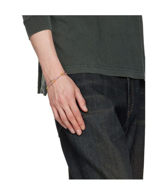 Our Legacy Metallic Multi-Layer Chain Bracelet for men