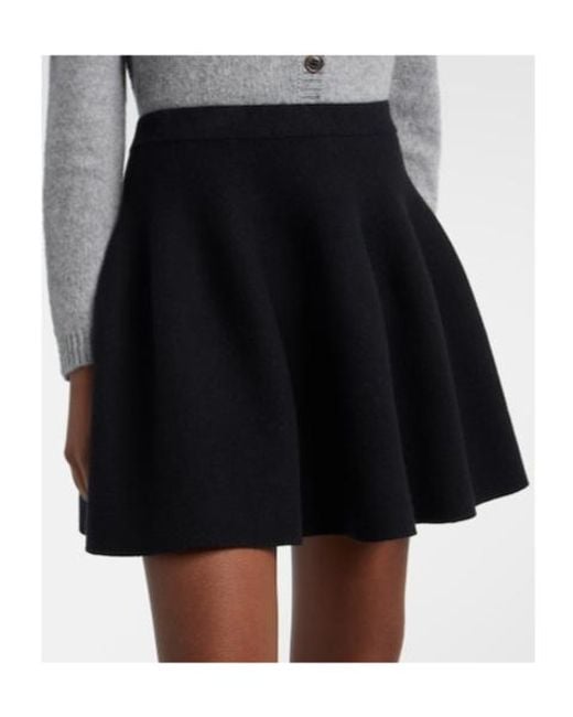 Lisa Yang Black Wren Cashmere Miniskirt