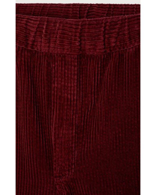 American Vintage Red Elastic-Waist Athletic Pants for men
