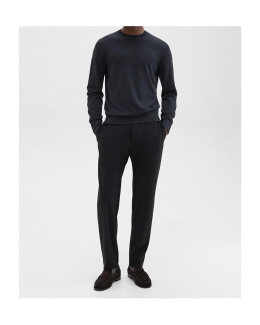Theory Blue Crew-Neck Pullover Jumper for men