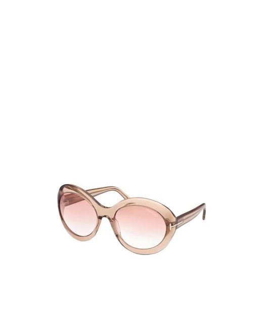 Tom Ford Pink Round Frame Sunglasses