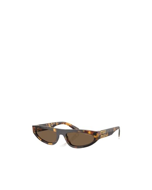 Miu Miu White Eyewear Cat-Eye Sunglasses