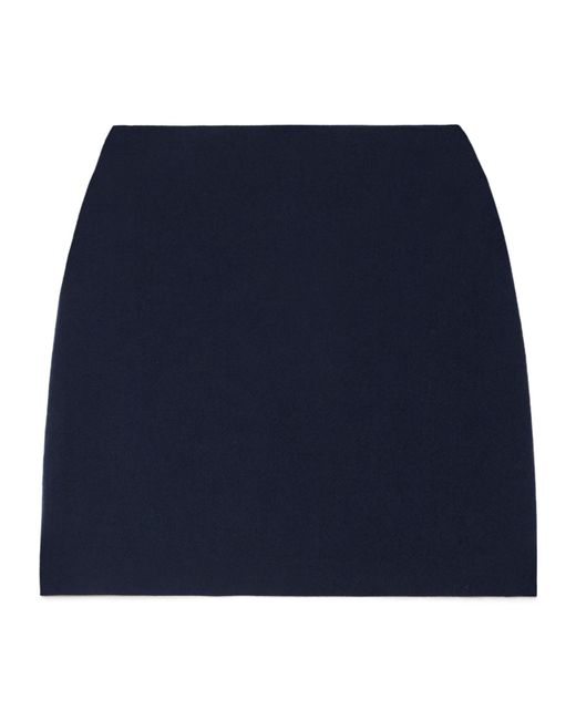 TOVE Blue Jeanette Wool-Twill Mini Skirt