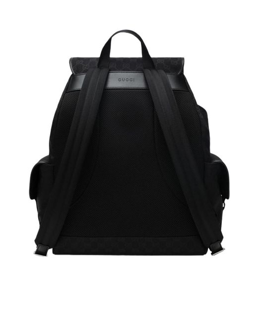 Gucci Black Gg Large Backpack for men