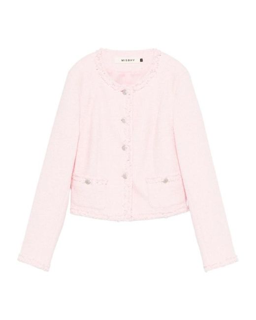 M I S B H V Pink Tweed Jacket