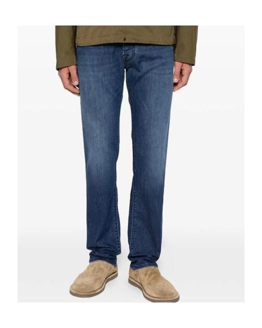 Jacob Cohen Blue Belt Loop Jeans for men