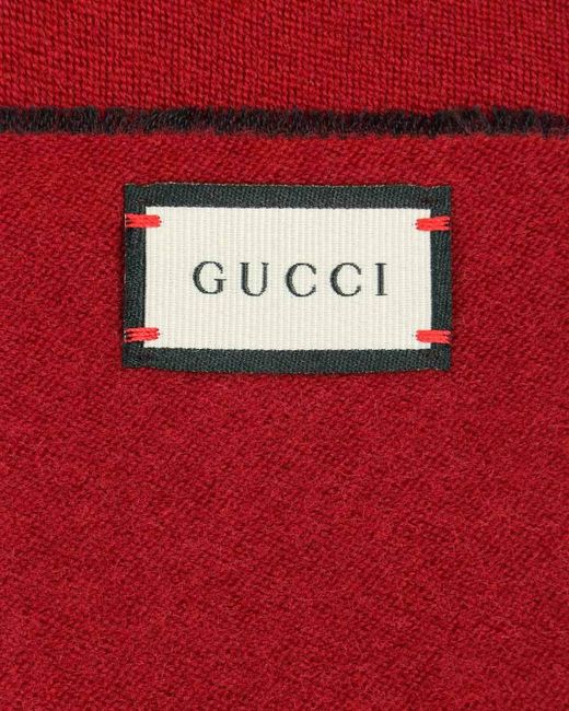 Gucci Red Logo Scarf
