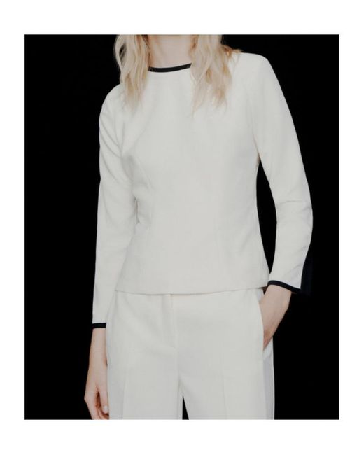 Marella White Envers Satin Blouse