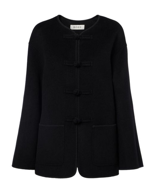 Rohe Black Long Sleeve Casual Jacket