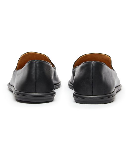 The Row Black Flat Loafers