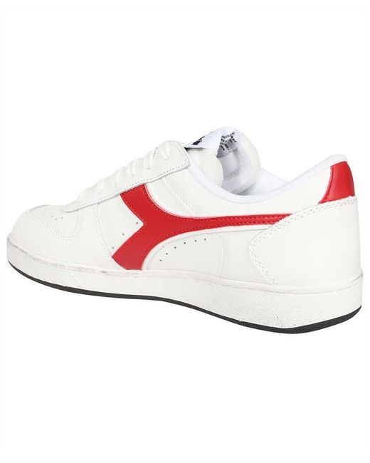 Diadora White Logo Low Upper Board Shoes for men