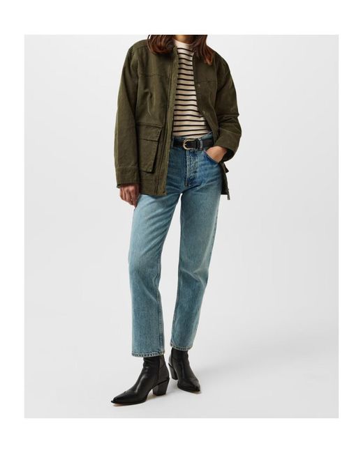 Anine Bing Green Lapel Long-Sleeved Casual Jacket
