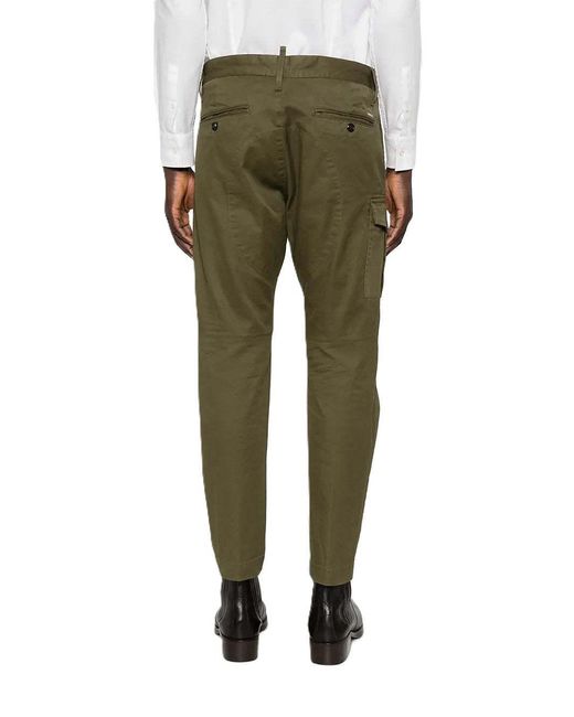 DSquared² Green Slim Cargo Pants for men