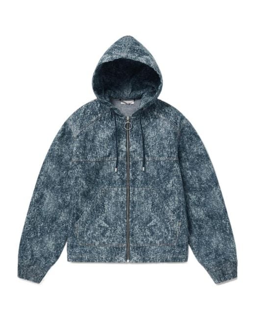 1989 STUDIO Blue Acid-Wash Denim Coat for men