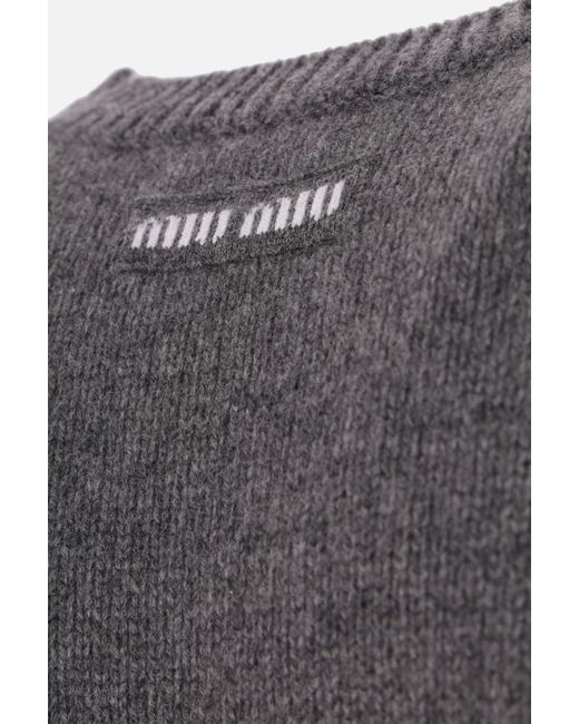 Miu Miu Gray Cashmere Sweater