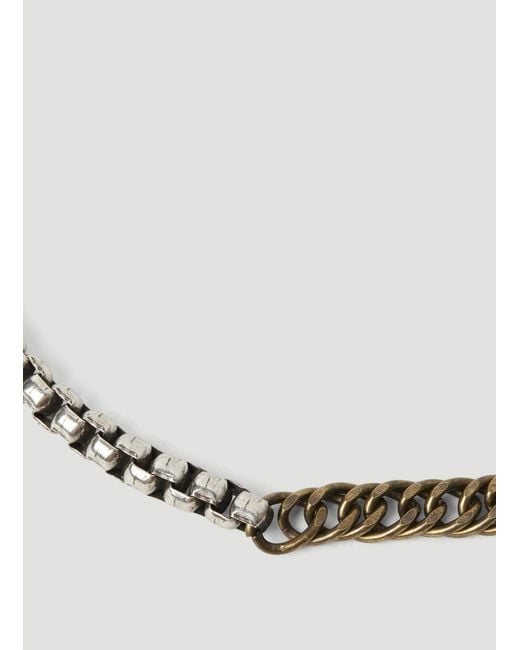 Dries Van Noten Metallic Chain Necklace for men