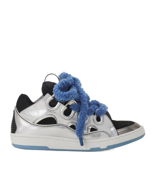Lanvin Blue Rope-Lace Cut-Out Sneakers for men