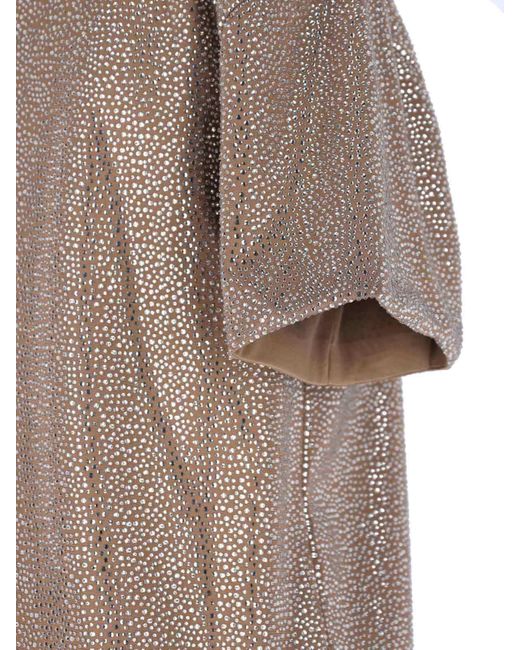 GIUSEPPE DI MORABITO Natural Studded Shift Dress