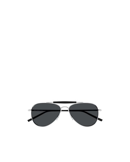 Saint Laurent Black Eyewear Aviator Frame Sunglasses for men