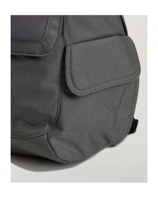 Y-3 Gray Logo Pocket Backpack for men