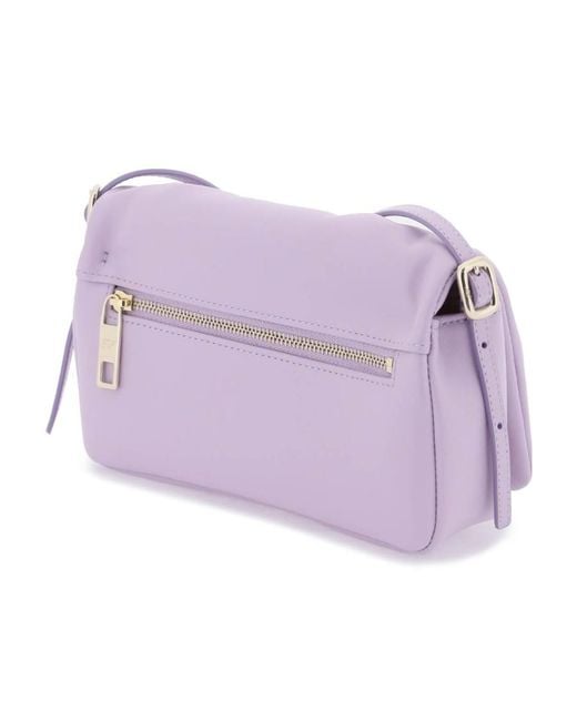 Roger Vivier Purple Ruched Detailed Mini Crossbody Bag