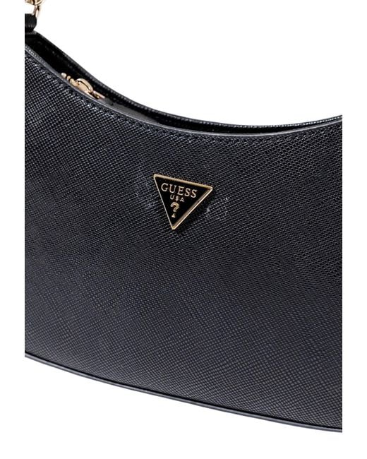 Guess Black Noelle Logo-Detail Shoulder Bag