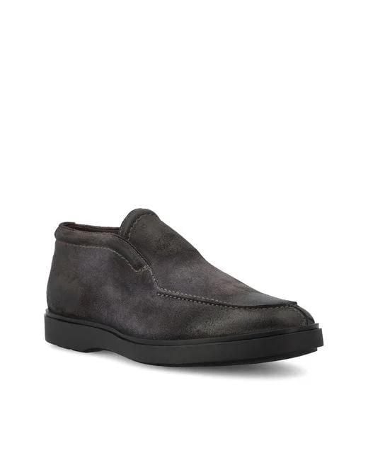 Tagliatore Brown Round Toe Slip-On Loafers for men